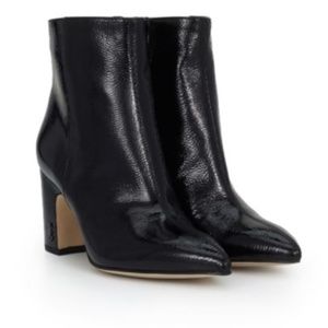 Sam Edelman Hilty Black Patent Leather Boots W Sz 7